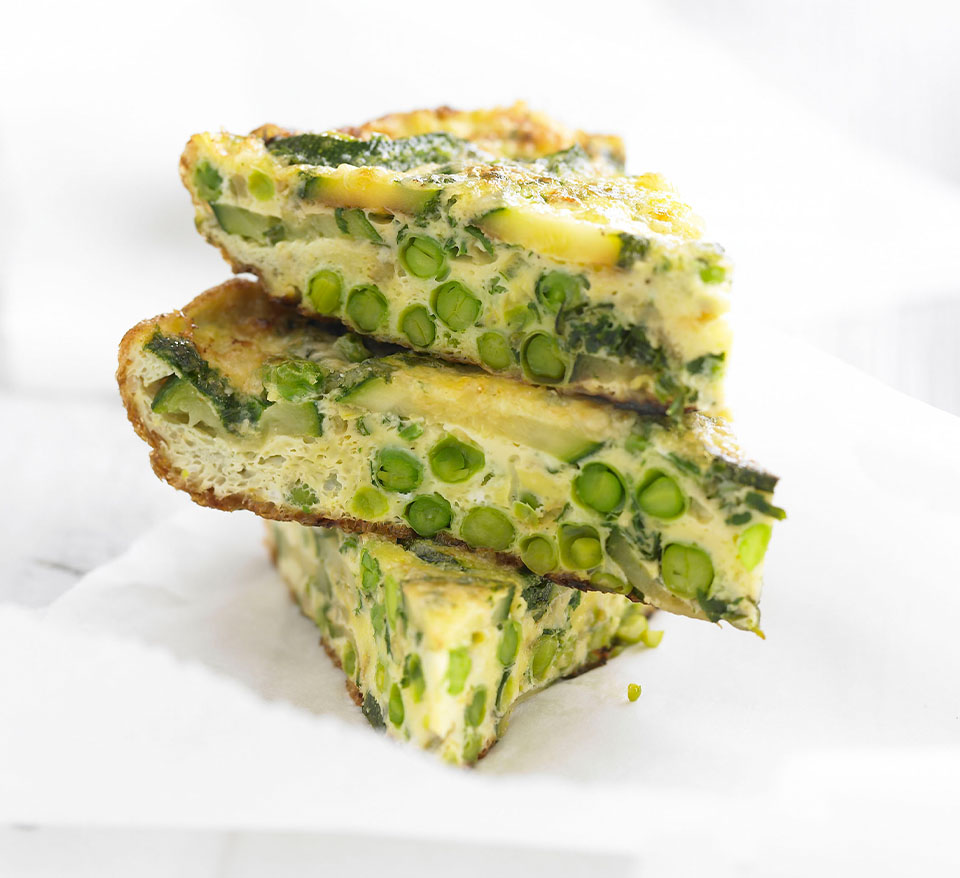 Courgette and Pea Frittata