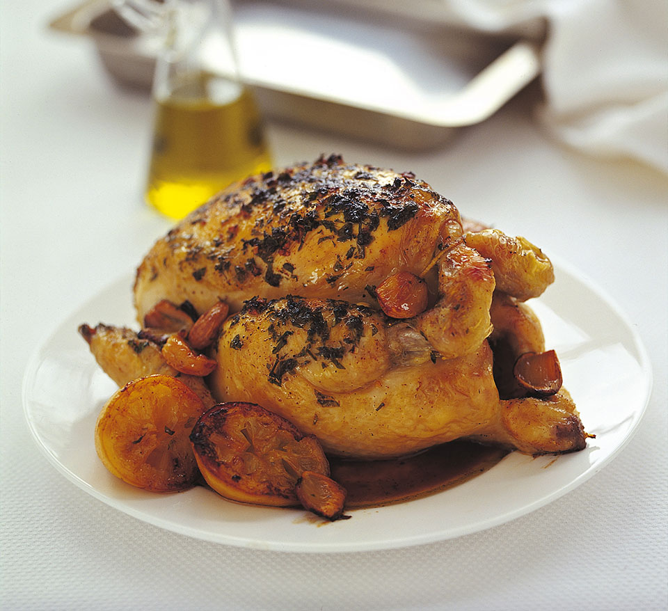 Roast Chicken with Lemon &